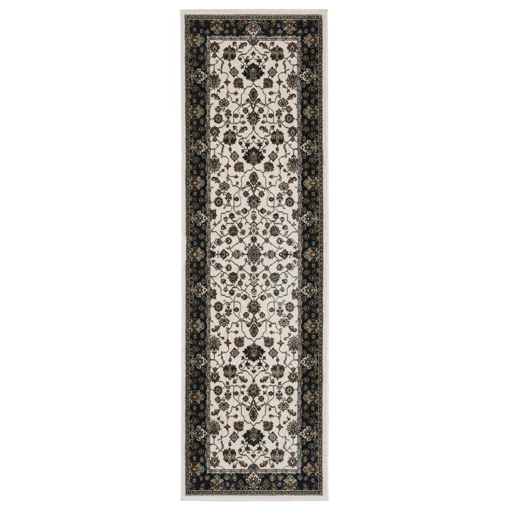 Oriental Weavers Vivian VI02B Ivory Rectangle Indoor Runner Oriental Pattern-
