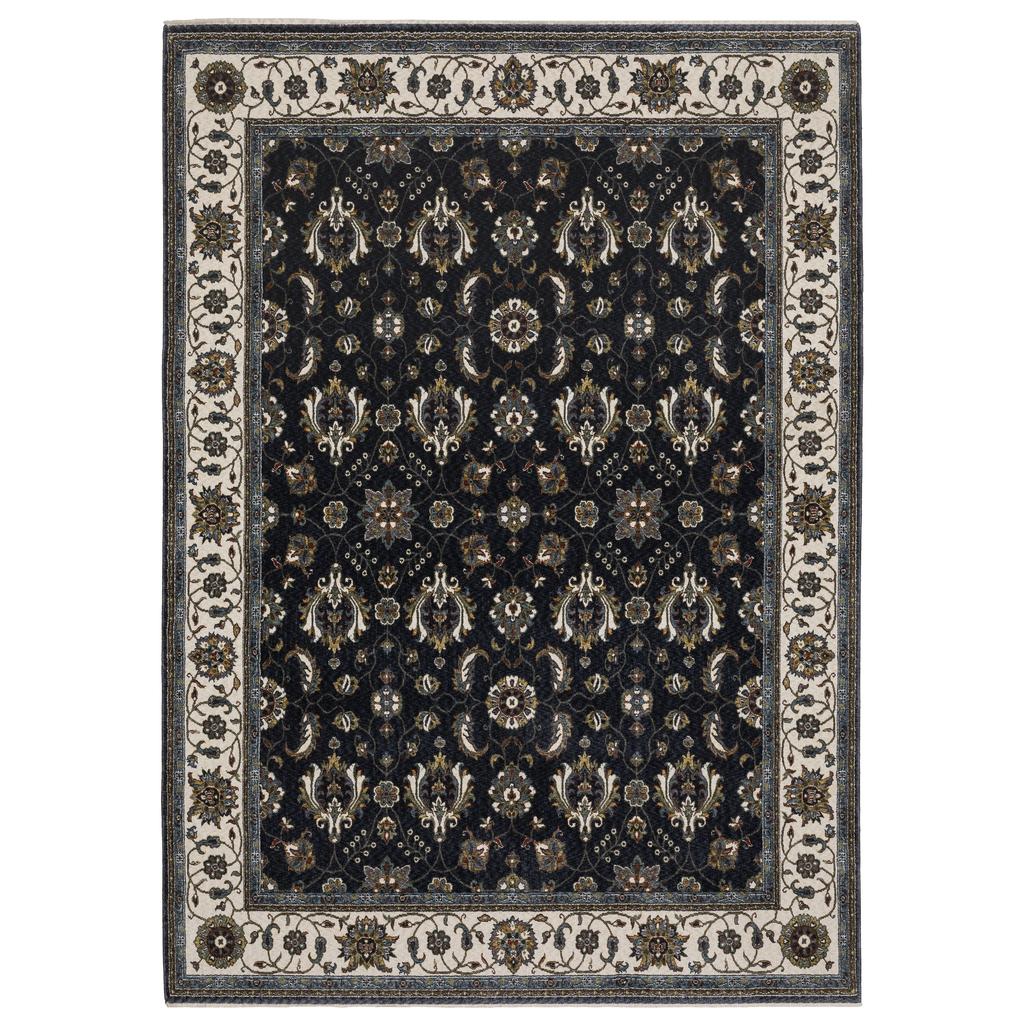 Oriental Weavers Vivian VI03A Blue Rectangle Indoor Area Rug Oriental Pattern-
