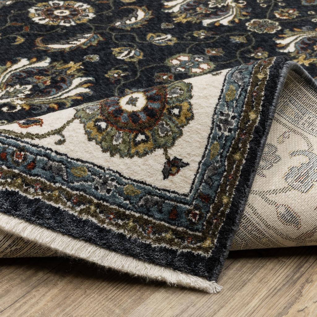 Oriental Weavers Vivian VI03A Blue Rectangle Indoor Runner Oriental Pattern-