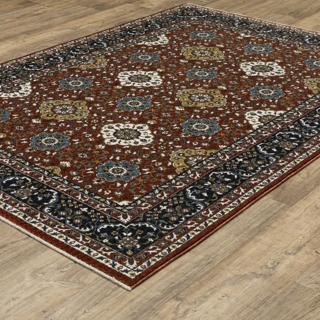Oriental Weavers Vivian VI04B Red Rectangle Indoor Area Rug Oriental Pattern-