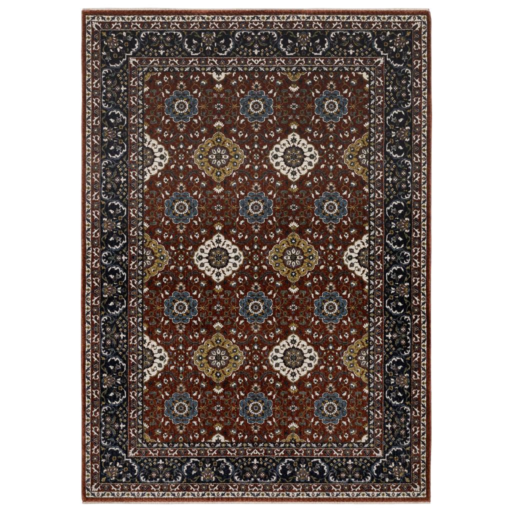 Oriental Weavers Vivian VI04B Red Rectangle Indoor Area Rug Oriental Pattern-