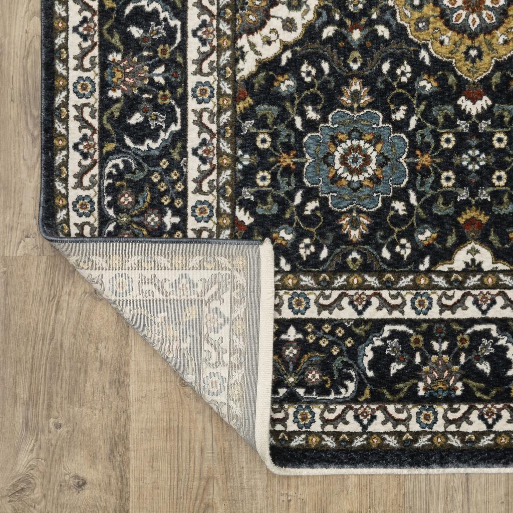 Oriental Weavers Vivian VI04C Navy Rectangle Indoor Area Rug Oriental Pattern-