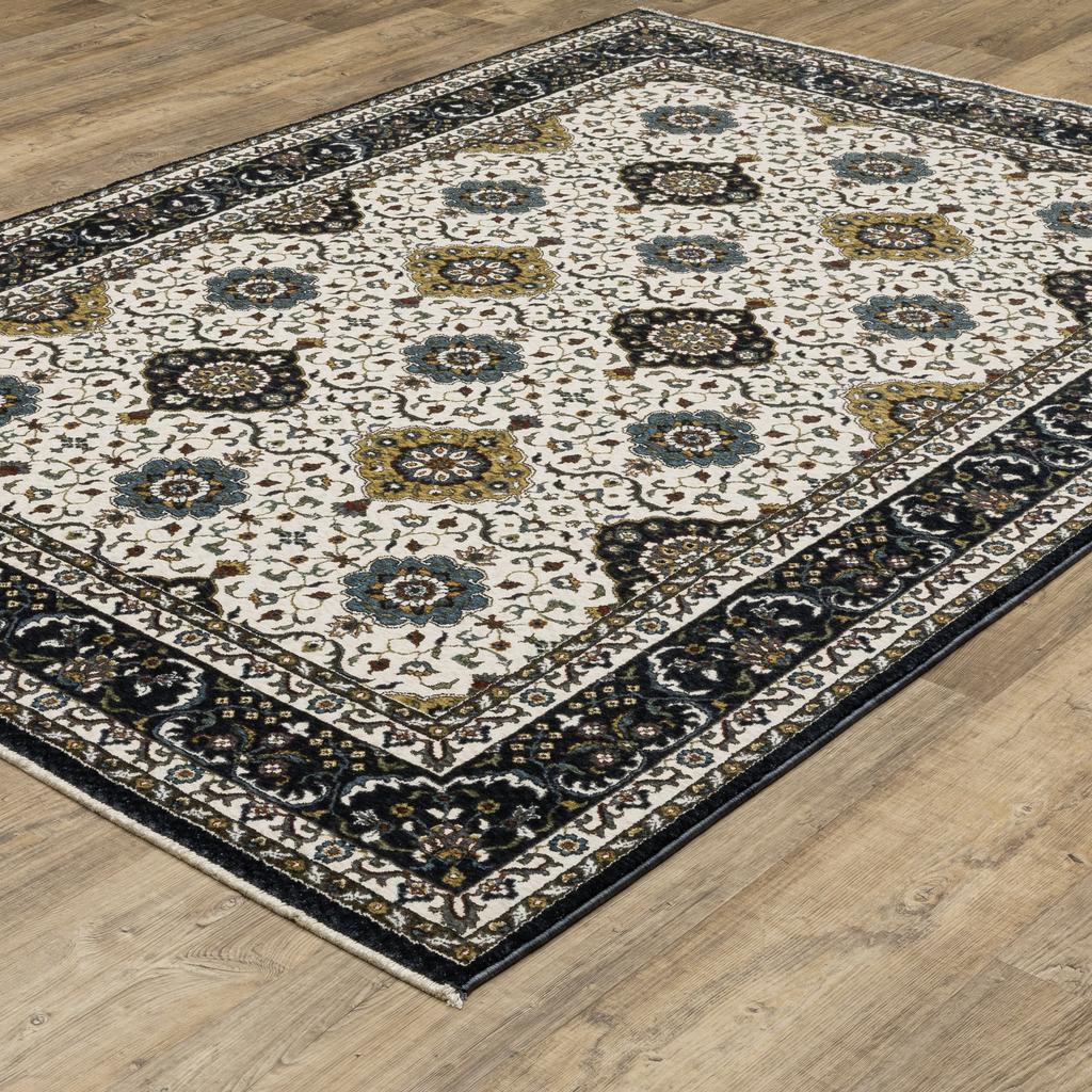 Oriental Weavers Vivian VI04D Ivory Rectangle Indoor Area Rug Oriental Pattern-