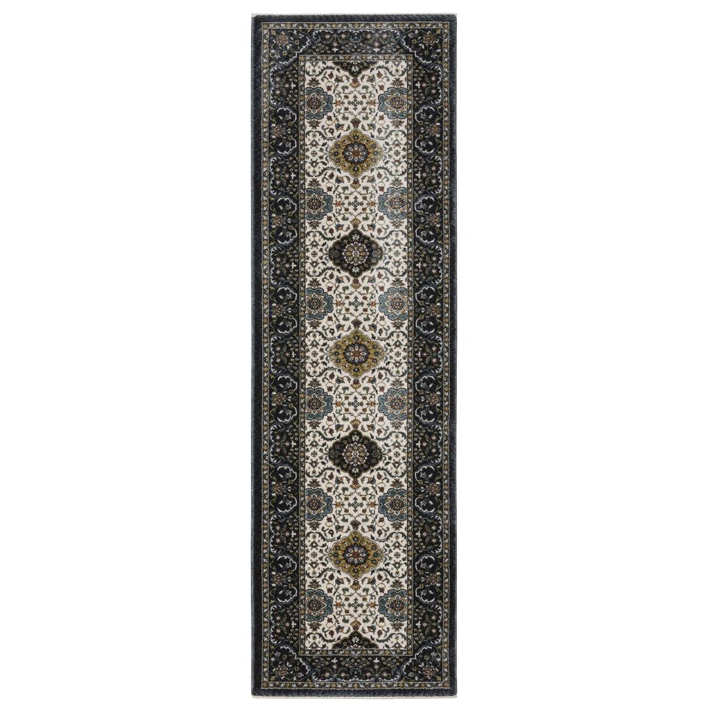 Oriental Weavers Vivian VI04D Ivory Rectangle Indoor Runner Oriental Pattern-