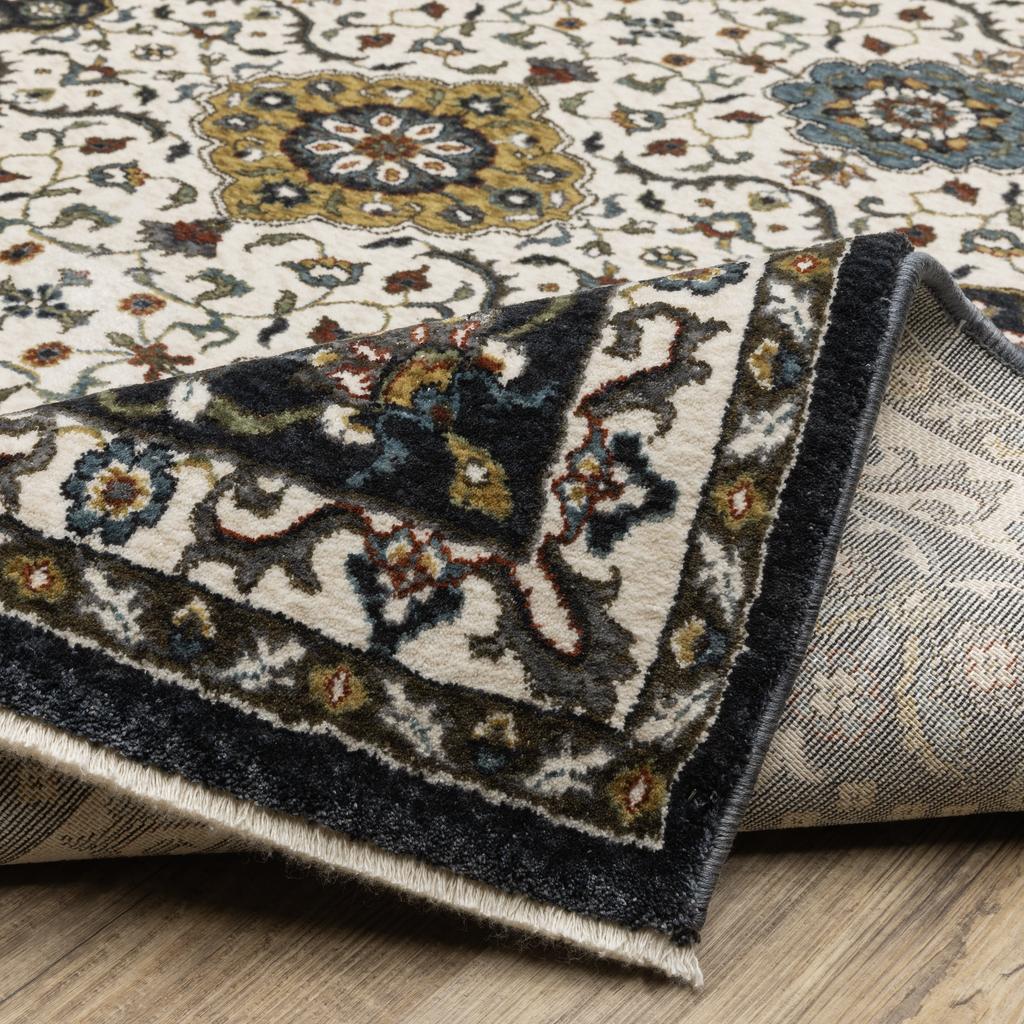 Oriental Weavers Vivian VI04D Ivory Rectangle Indoor Area Rug Oriental Pattern-