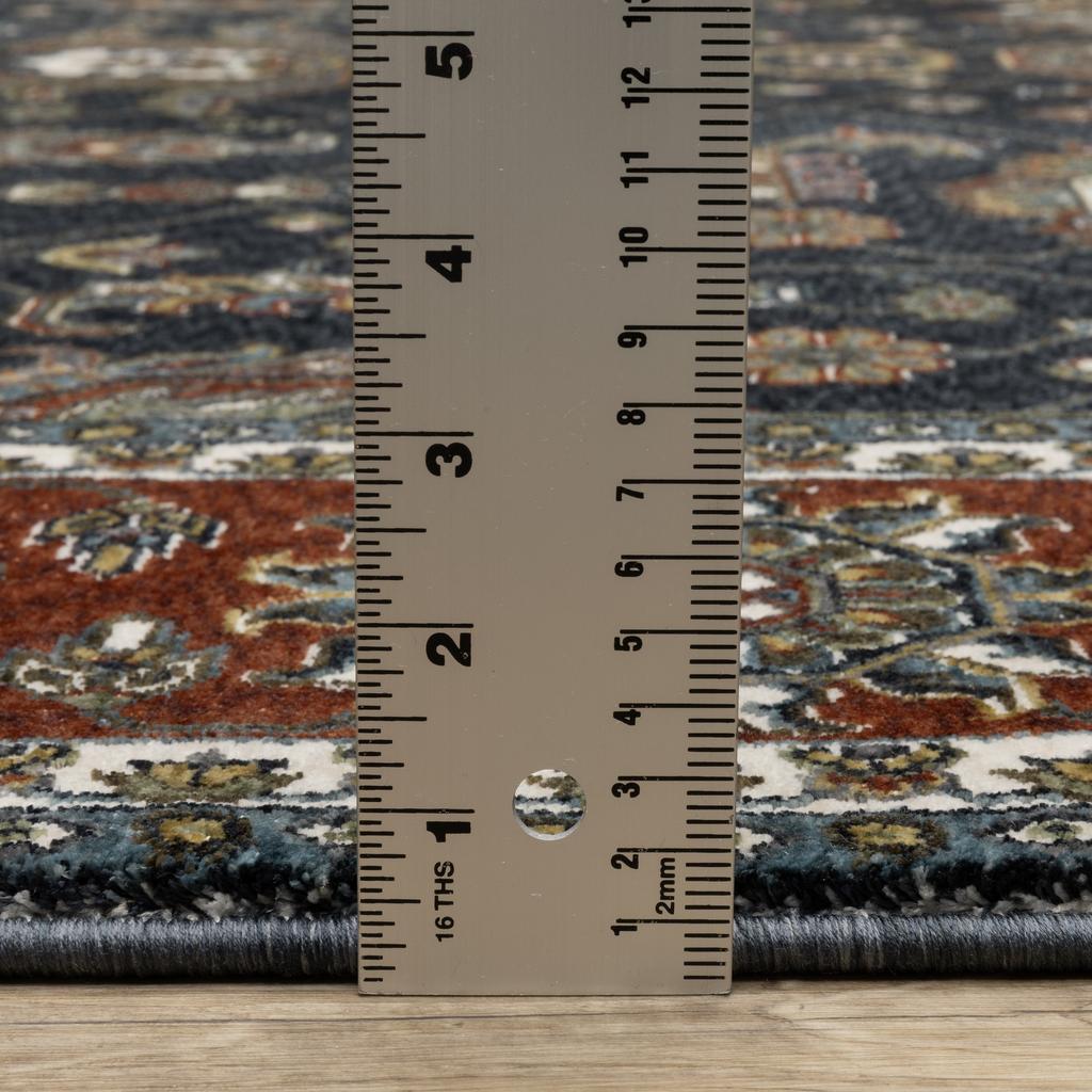 Oriental Weavers Vivian VI05A Navy Rectangle Indoor Runner Oriental Pattern-