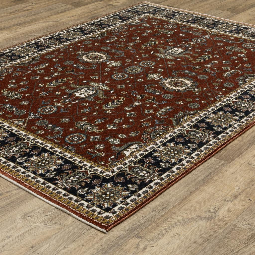 Oriental Weavers Vivian VI05X Red Rectangle Indoor Area Rug Oriental Pattern-