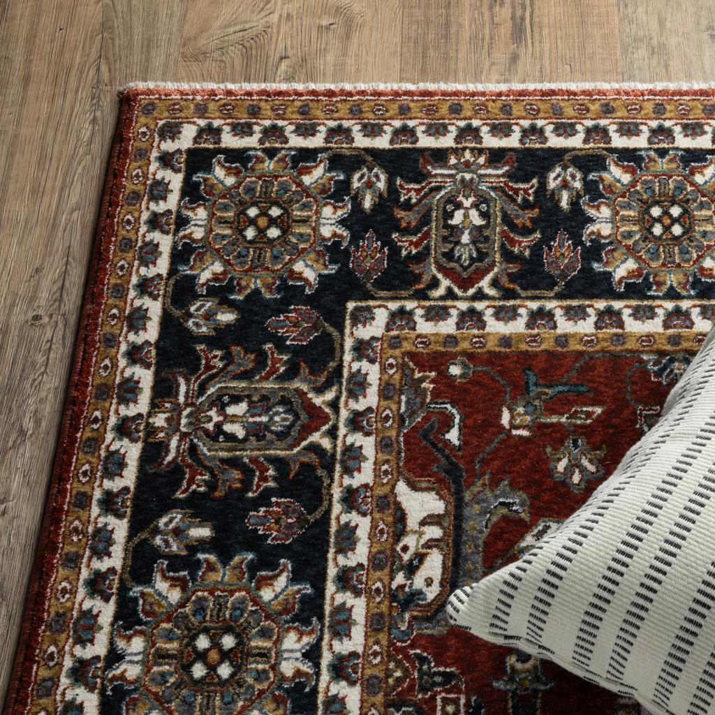 Oriental Weavers Vivian VI05X Red Rectangle Indoor Area Rug Oriental Pattern-