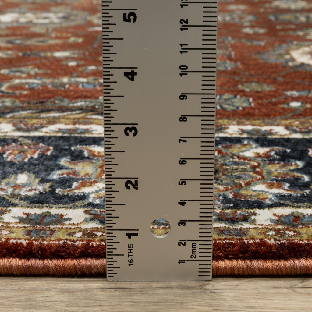 Oriental Weavers Vivian VI05X Red Rectangle Indoor Area Rug Oriental Pattern-