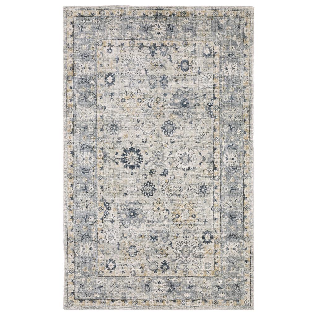 Oriental Weavers Windham WIN01 Grey Rectangle Indoor Area Rug Oriental Pattern-