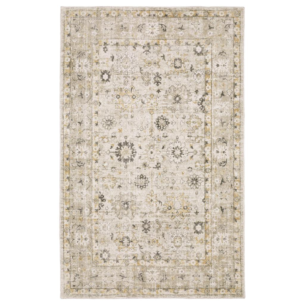 Oriental Weavers Windham WIN02 Beige Rectangle Indoor Area Rug Oriental Pattern-