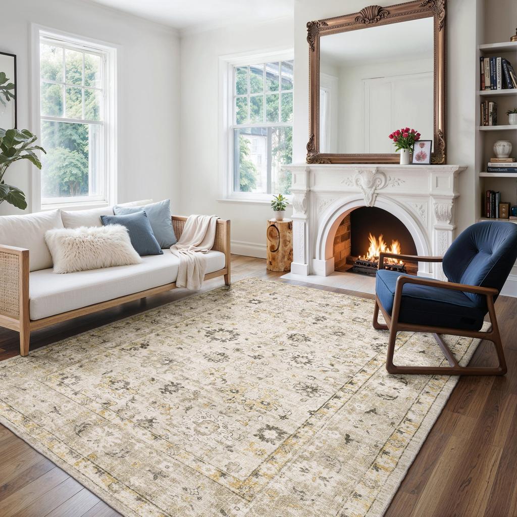 Oriental Weavers Windham WIN02 Beige Rectangle Indoor Area Rug Oriental Pattern-