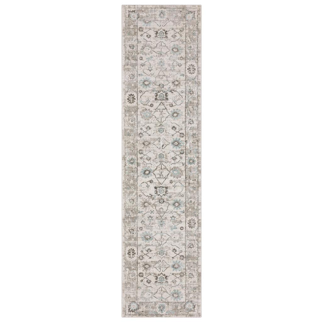 Oriental Weavers Windham WIN04 Ivory Rectangle Indoor Runner Oriental Pattern-