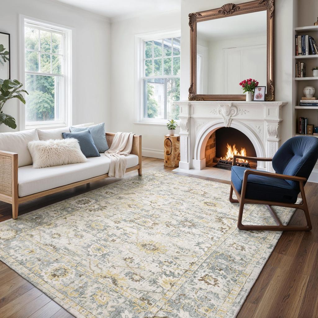 Oriental Weavers Windham WIN06 Ivory Rectangle Indoor Area Rug Oriental Pattern-