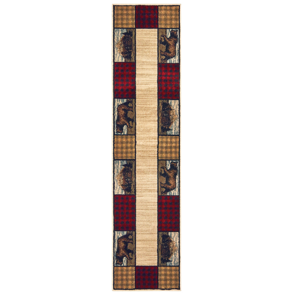 Oriental Weavers Woodlands 9603C Multicolor Rectangle Indoor Runner - Cozy Stain Resistant Low Pile Rug