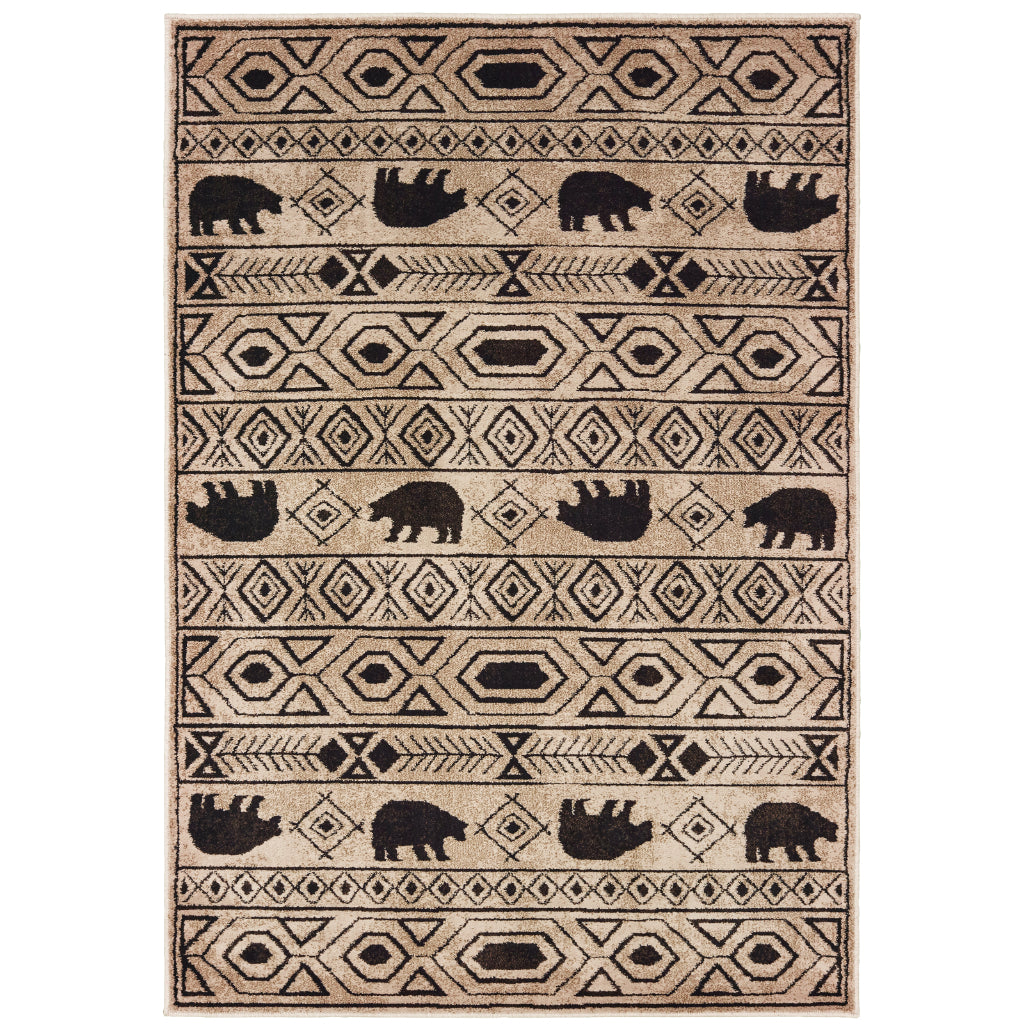 Oriental Weavers Woodlands 9651A Two-Color Rectangle Indoor Area Rug - Cozy Stain Resistant Low Pile Rug