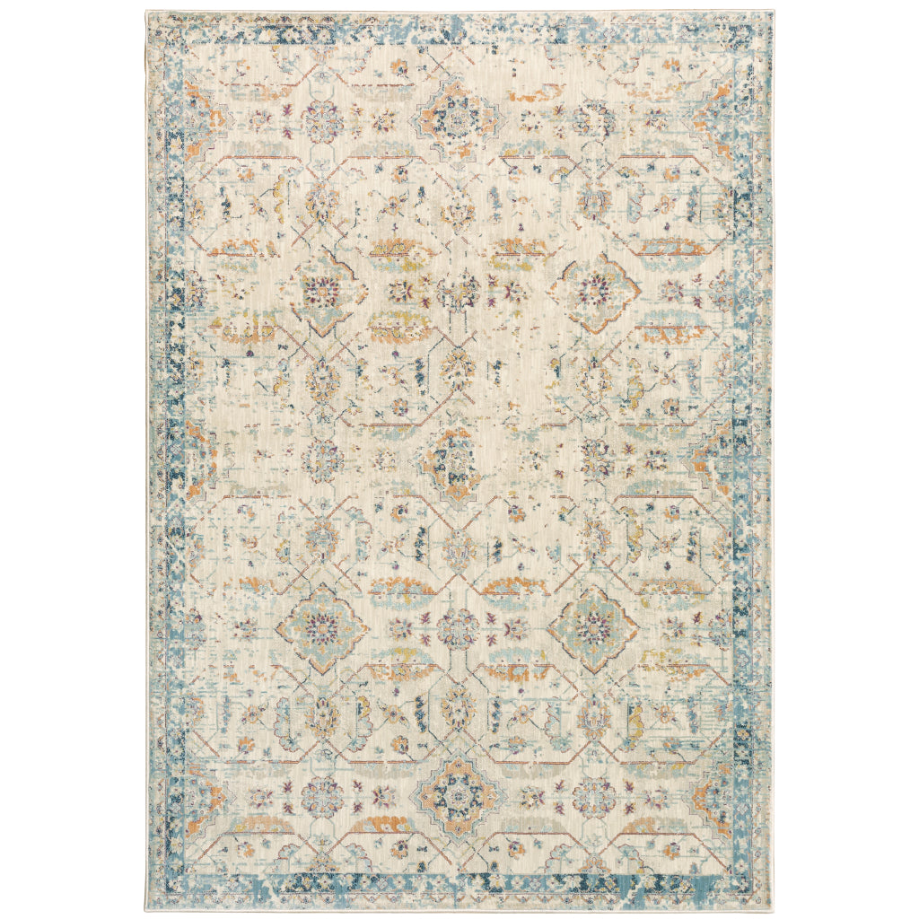 Oriental Weavers Xanadu 047H6 Two-Color Rectangle Indoor Area Rug - Stain Resistant Low Pile Rug with Tribal Design-