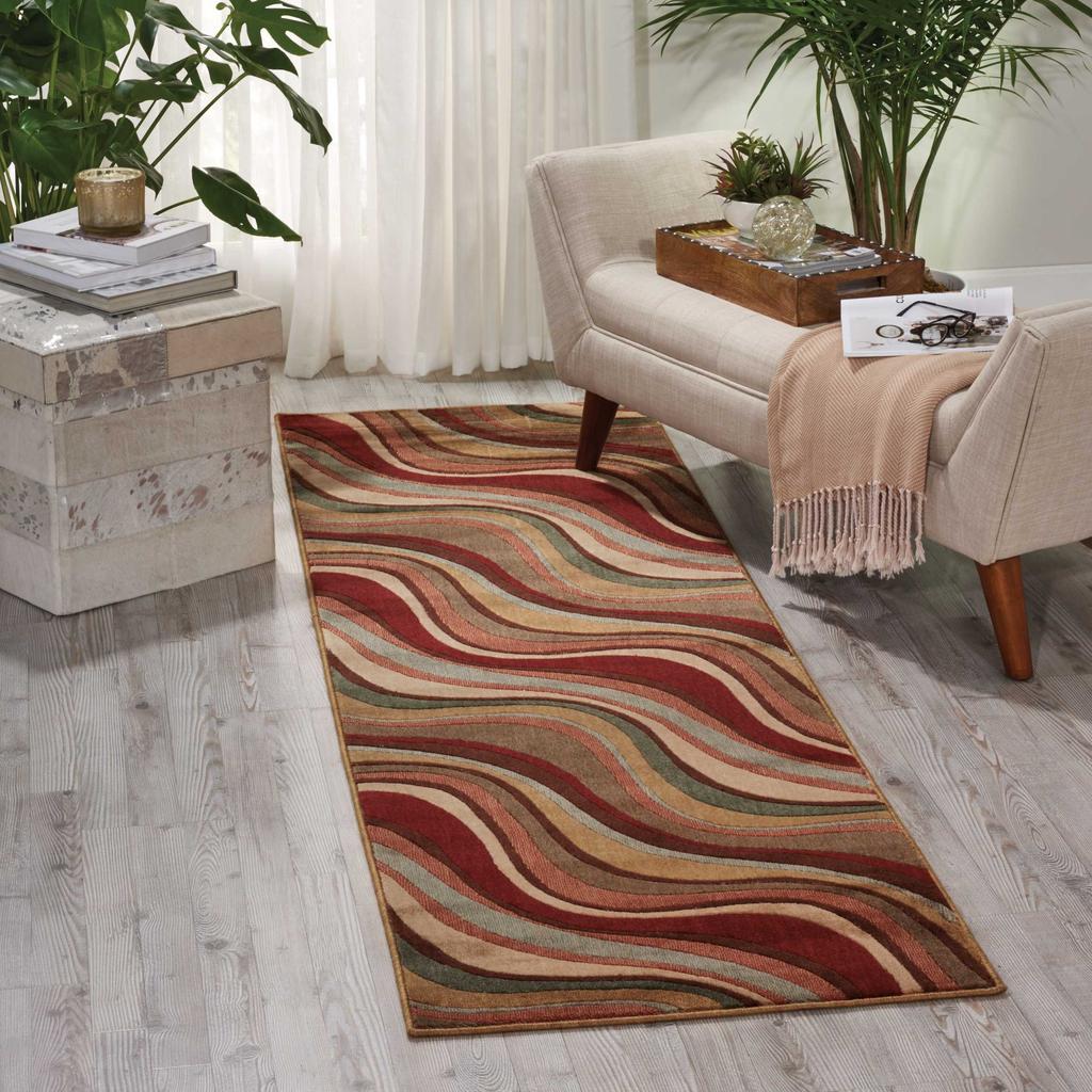 Nourison Home Somerset ST81 Multicolor Indoor Runner - Modern Power Loomed Machine Made Medium Pile