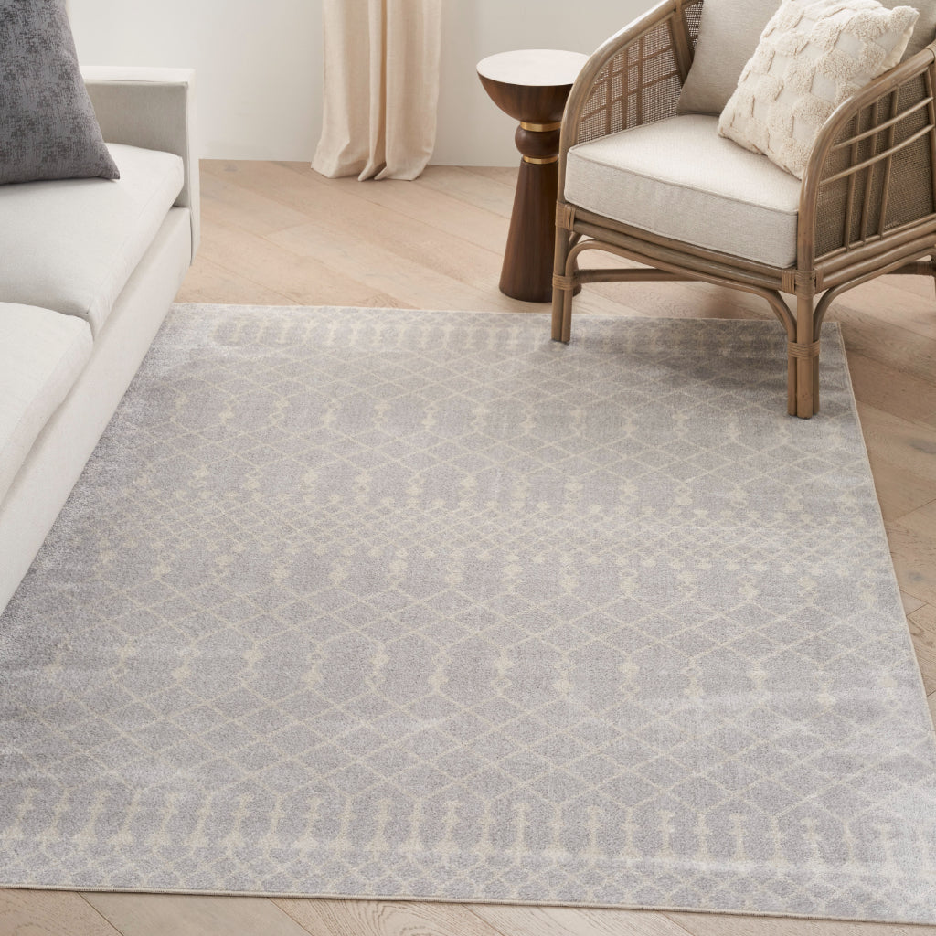 Nourison Home Astra ASW10 Rectangle Gray Machine Washable Area Rug - Elegant Indoor Bohemian Rug