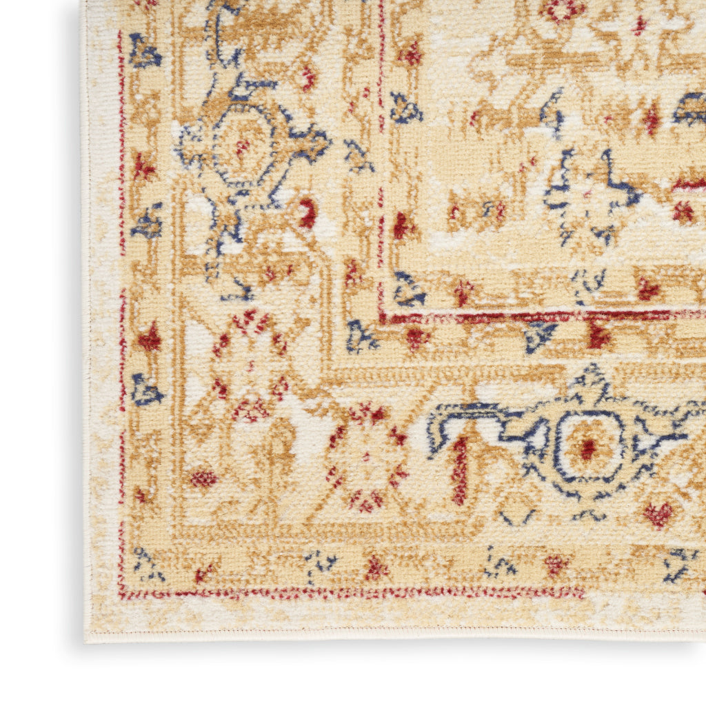 Nourison Home Grafix GRF43 Multicolor Indoor Rectangle Area Rug - Vintage Persian Rug with Cream Medallion Pattern