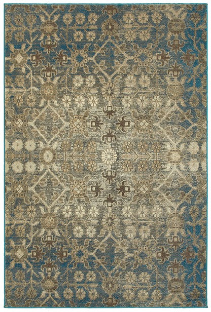 Oriental Weavers Pasha 8020L Multicolor Rectangle Indoor Area Rug - Cozy Stain Resistant Low Pile Rug with Floral Design