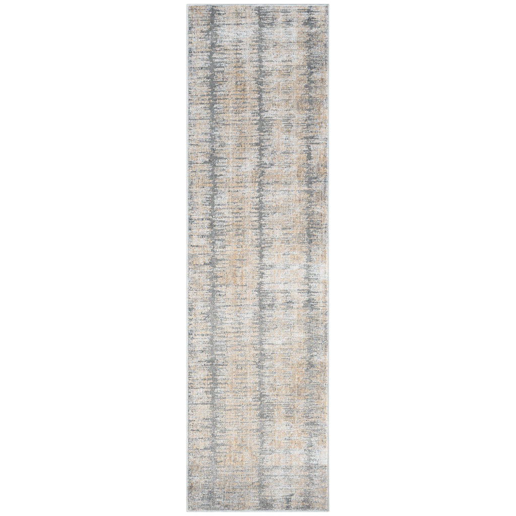 Nourison Home Abstract Hues ABH03 Multicolor Runner - Power Loomed Indoor Abstract Design Runner with Gray-Gold Accent