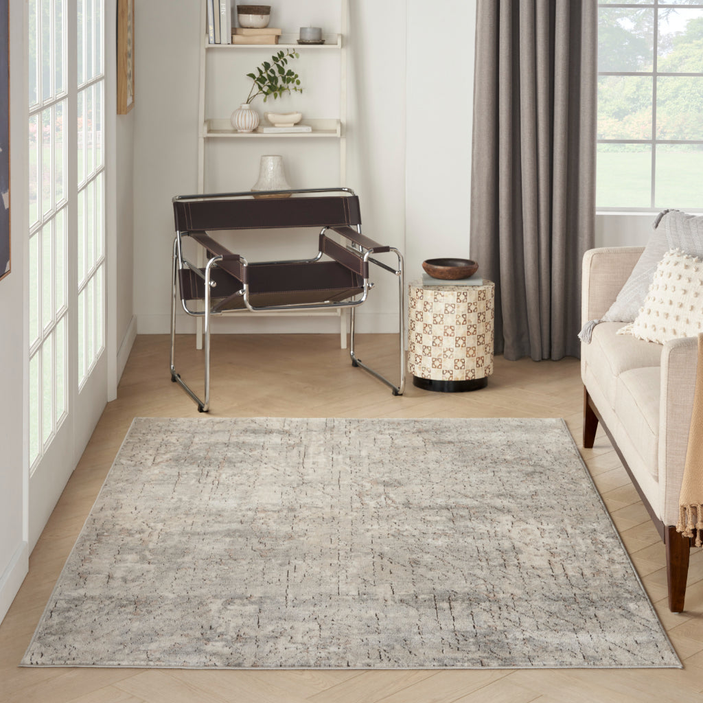 Nourison Home Concerto CNC03 Beige Rectangle Indoor Area Rug - Power Loomed Low Pile Rug