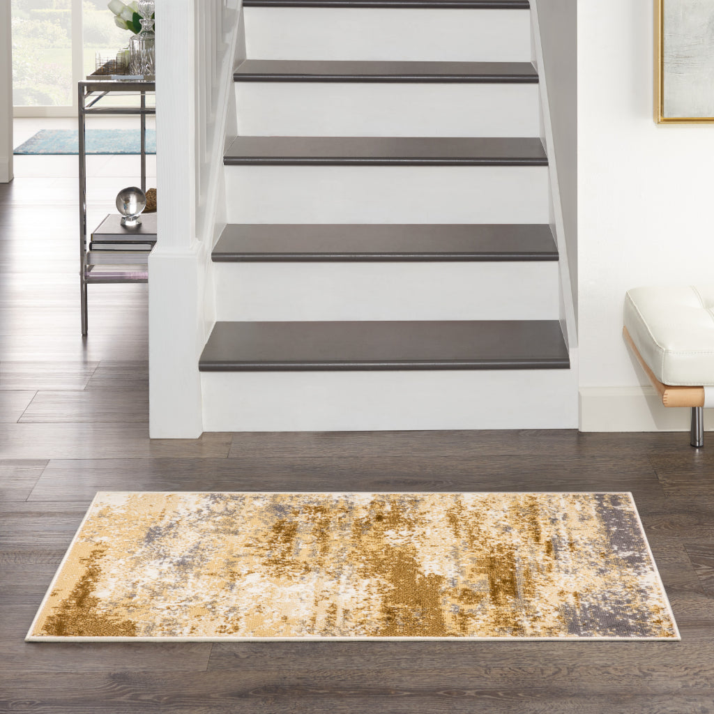 Nourison Home Grafix GRF40 Two-Color Indoor Rectangle Area Rug - Modern Abstract Rug in Medium Pile