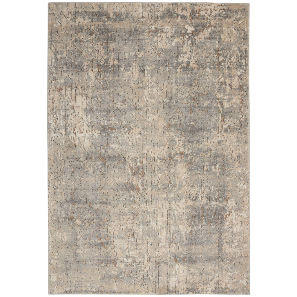 Nourison Home Concerto CNC03 Beige Rectangle Indoor Area Rug - Power Loomed Low Pile Rug