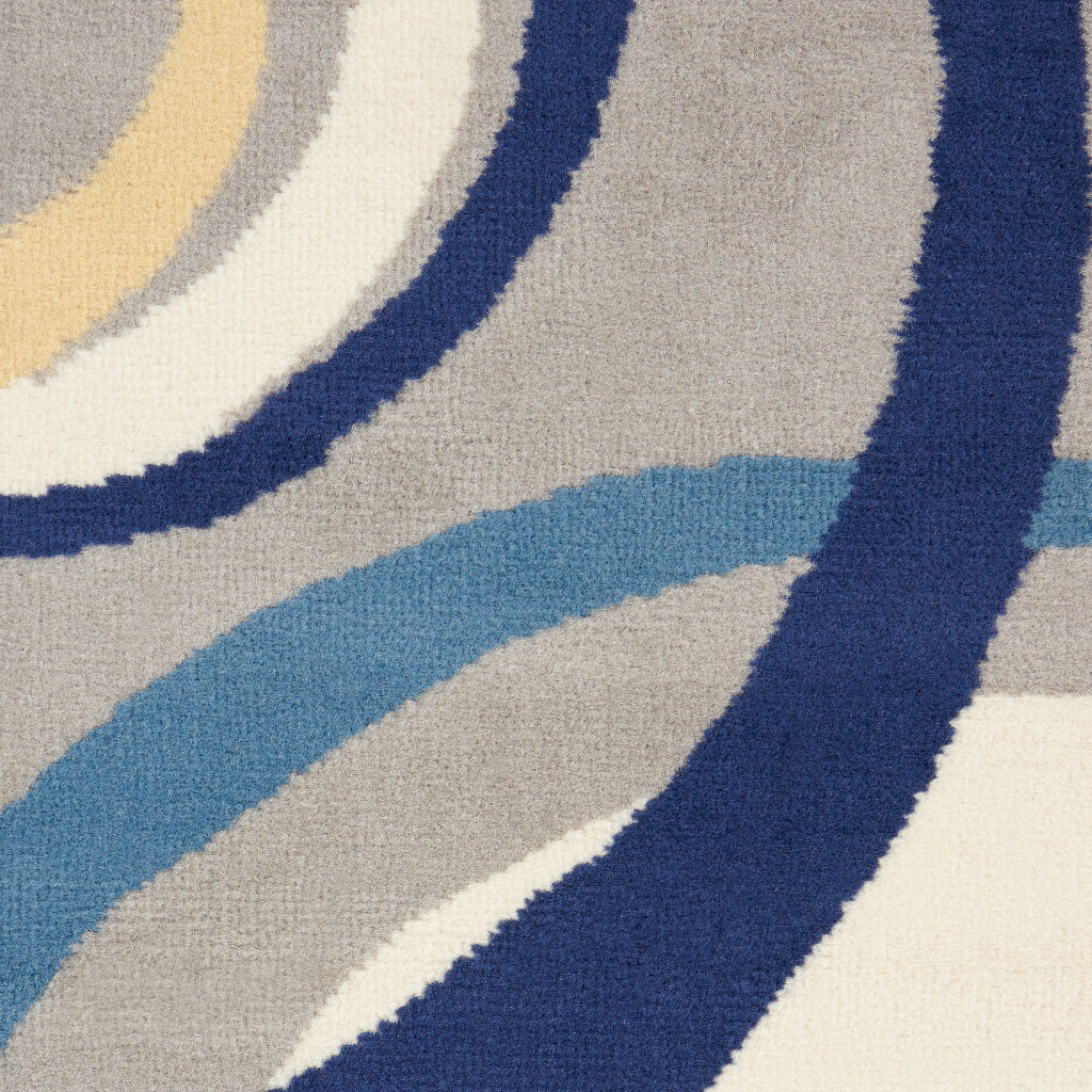 Nourison Home Grafix GRF21 Multicolor Indoor Rectangle Area Rug - Power Loomed Medium Pile Rug