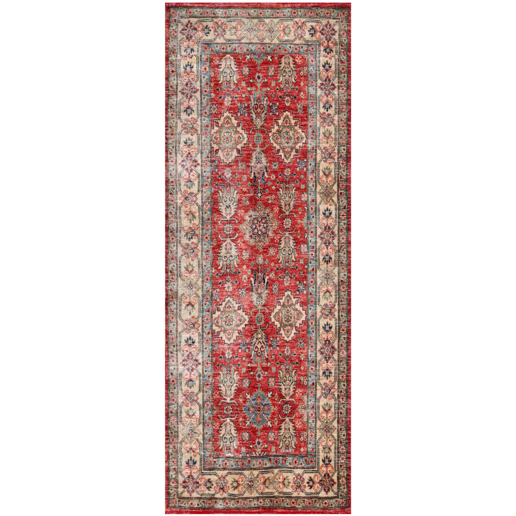 Nourison Home Fulton FUL01 Multicolor Indoor Runner - Vintage Style Flatweave Low Pile Hallway Runner with Shades of Red-