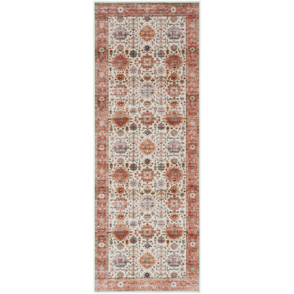 Nourison Home Fulton FUL12 Multicolor Indoor Runner - Vintage Style Flatweave Low Pile Hallway Runner with Shades of Beige