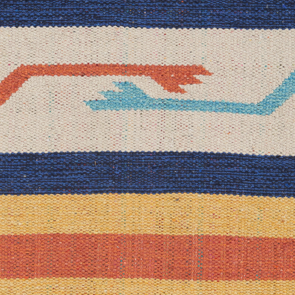 Nourison Home Baja BAJ01 Handmade Multicolor Rectangle Area Rug - Reversible Indoor Rug with White Background