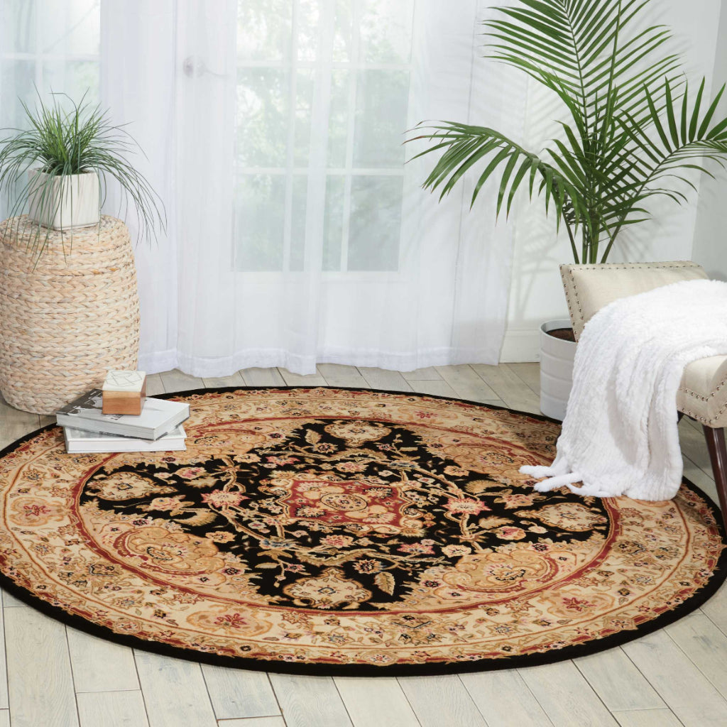 Nourison Home Nourison 2000 Multicolor 2028 Indoor Round Area Rug - Exquisite Wool & Silk Hand Tufted Rug-
