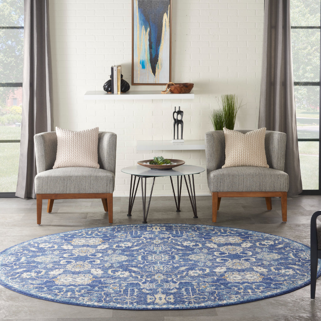 Nourison Home Grafix GRF24 Multicolor Indoor Round Area Rug - Power Loomed Medium Pile Rug