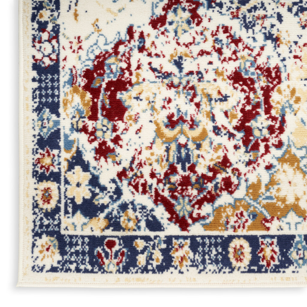 Nourison Home Grafix GRF31 Multicolor Indoor Rectangle Area Rug - Distressed Vintage Finish Medium Pile Rug