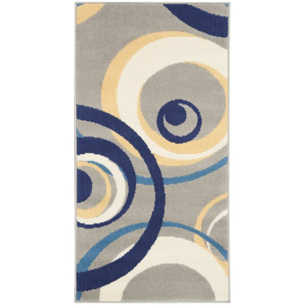 Nourison Home Grafix GRF21 Multicolor Indoor Rectangle Area Rug - Power Loomed Medium Pile Rug-