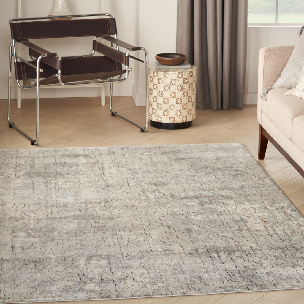 Nourison Home Concerto CNC03 Beige Rectangle Indoor Area Rug - Power Loomed Low Pile Rug