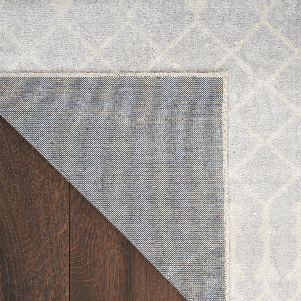 Nourison Home Astra ASW10 Gray Machine Washable Power Loomed Runner - Elegant Indoor Bohemian Runner