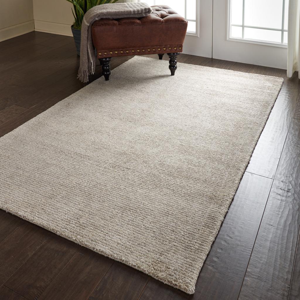Nourison Home Weston WES01 Taupe Indoor Rectangle Area Rug - Modern Tufted Handmade Medium Pile