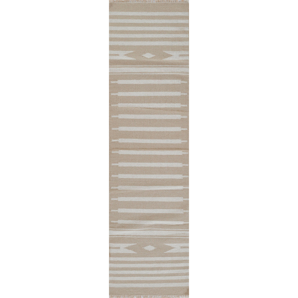 Momeni Billings THO-1 Beige Thompson by Erin Gates Bohemian Runner - Comfortable Low Pile Rug with Stripes & Tribal Design Made of 100% Wool-