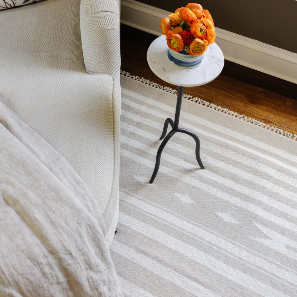 Momeni Billings THO-1 Beige Thompson by Erin Gates Bohemian Area Rug - Comfortable Low Pile Rug with Stripes & Tribal Design Made of 100% Wool-