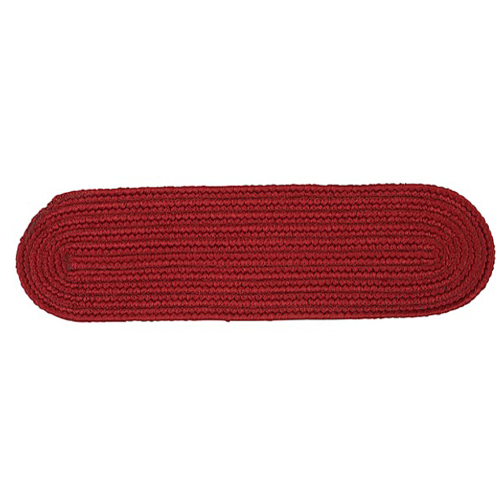 Colonial Mills Boca Raton Sangria Handmade Oval Stair Tread - Trendy Stain and Fade Resistant Braided Indoor / Outdoor Stair Tread