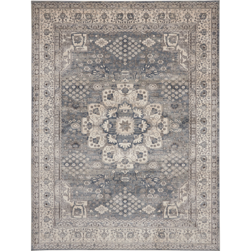 Nourison Home Concerto CNC07 Two-Color Rectangle Indoor Area Rug - Power Loomed Low Pile Rug
