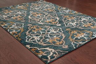 Oriental Weavers Sedona 6368B Multicolor Rectangle Indoor Area Rug - Durable &amp; Stain Resistant Low Pile Rug