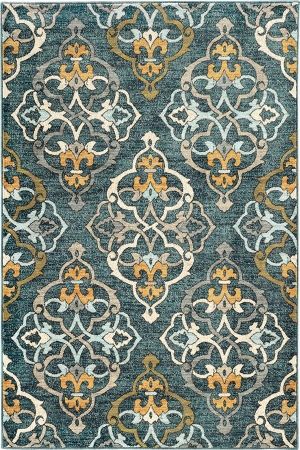 Oriental Weavers Sedona 6368B Multicolor Rectangle Indoor Area Rug - Durable &amp; Stain Resistant Low Pile Rug
