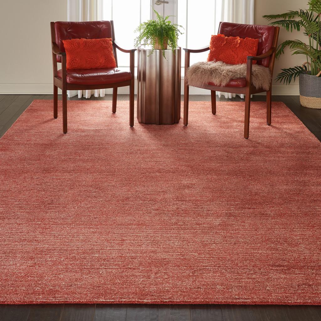 Nourison Home Weston WES01 Red Indoor Rectangle Area Rug - Modern Tufted Handmade Medium Pile