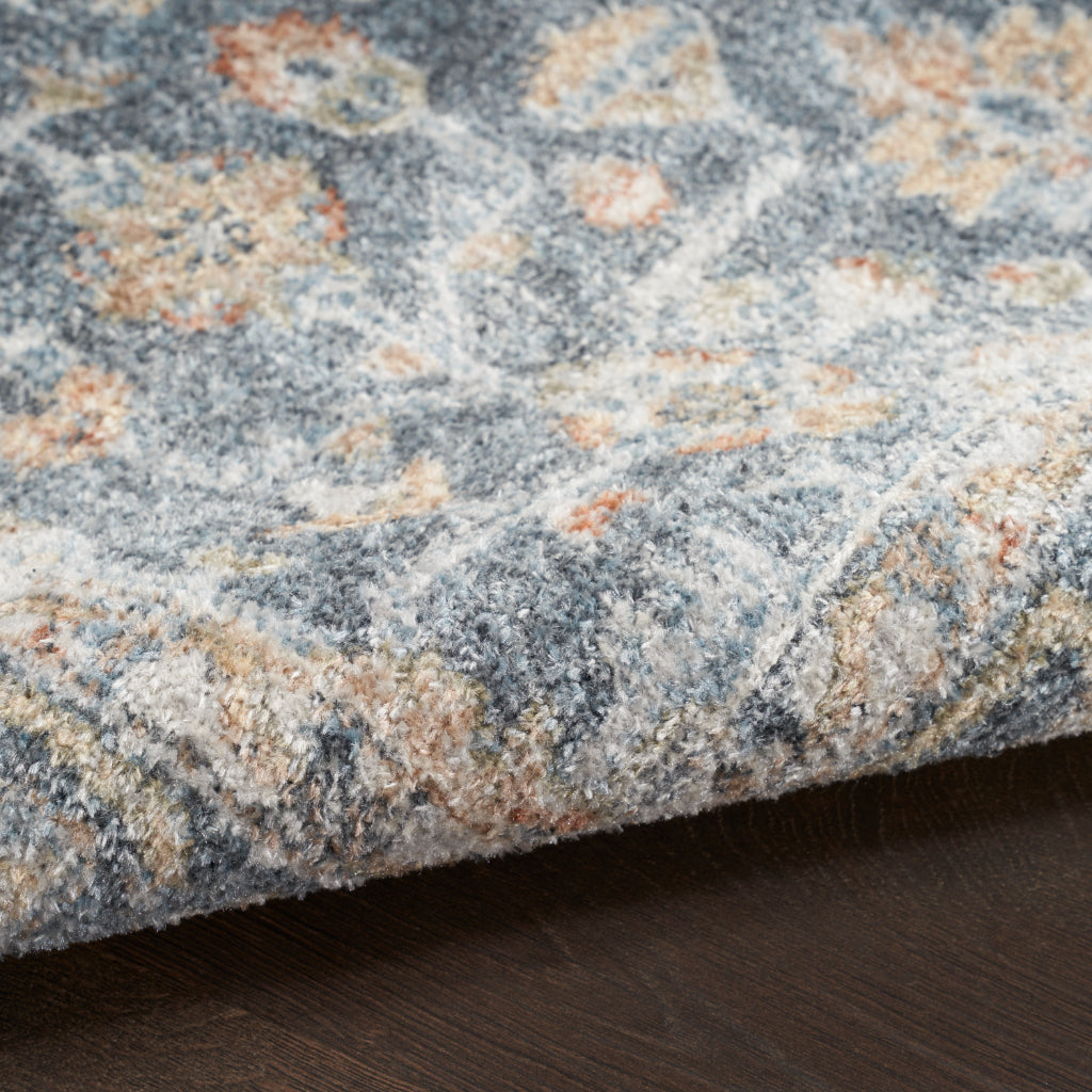 Nourison Home Astra ASW11 Multicolor Machine Washable Indoor Runner - Power Loomed Persian Runner with Faded Gray-Yellow Medallion Pattern-