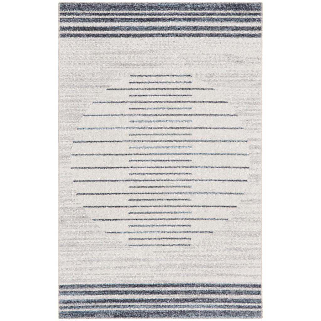Nourison Home Astra ASW04 Rectangle Blue Machine Washable Rug - Power Loomed Indoor Rug-