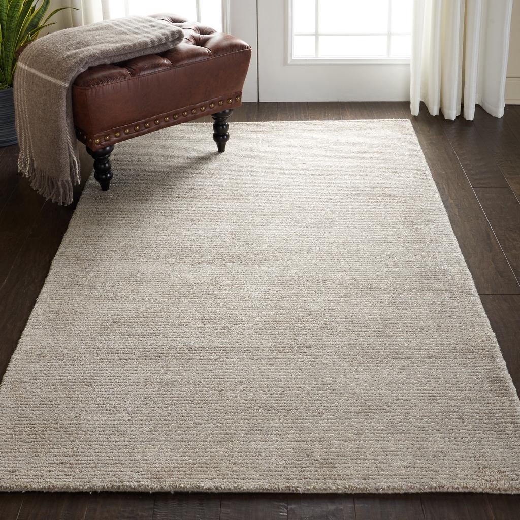 Nourison Home Weston WES01 Taupe Indoor Rectangle Area Rug - Modern Tufted Handmade Medium Pile
